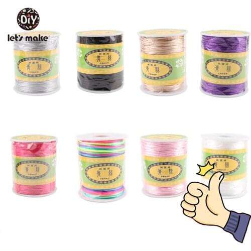 Lets Make Colorful Satin Nylon Cord Perfect For Teething Or Sensory Necklaces Safe And Natural Silicone Teething Necklace Cord