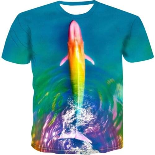 2021 Summer Koi 3D Printing T-shirt Mens 3D Cartoon Star Print Short Sleeve T-shirt Modern Summer Fashion Cute S-6xl Clothes