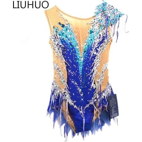LIUHUO Figure Skating Dress Girls Gymnastics ballet leotards for toddler girls for Ballroom