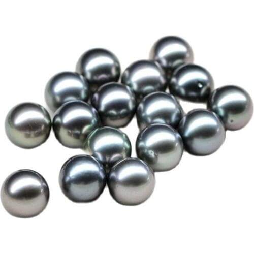 MADALENA SARARA Genuine Tahitian Pearl AAAA Grade Seawater Pearl Round Natural Black Without Flaw Luxury Pearl Bead