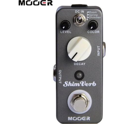 MOOER Shim Verb Micro Mini Digital Reverb Guitar Effect Pedal True Bypass Full Metal Shell Guitar Accessories