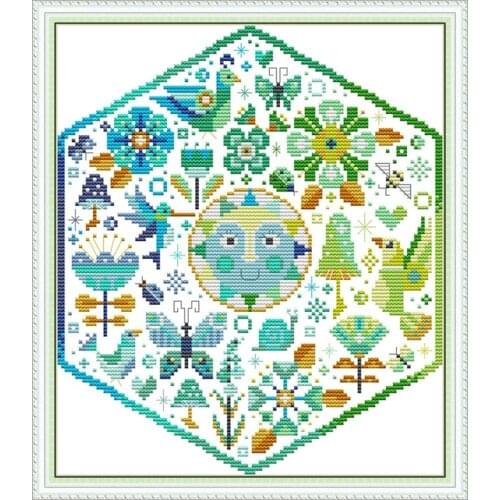 Sunshine and Life cross stitch kit aida 14ct 11ct count print canvas cross stitches needlework embroidery DIY handmade