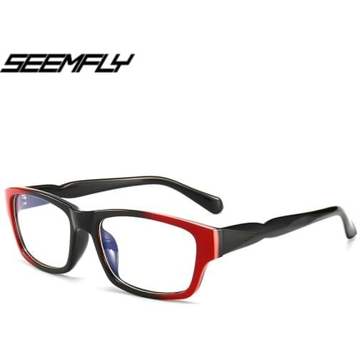 Seemfly Full Frame Finished Myopia Glasses Retro Men Women Fashion Short Sight Eyewear -1.0 -1.5 -2.0 -2.5 -3.0 -3.5 -4.0 Unisex