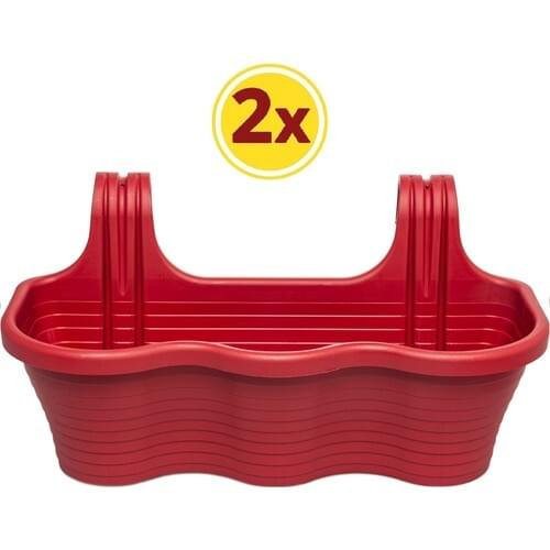 Podgy Balcony Flowerpot Pendant 10 L x 2 Pcs 20x53x20 cm