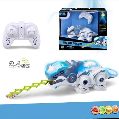 RC mechanical dinosaur 2.4G remote control animal Discoloration prey dinosaur Electric pet child Puzzle toy kids for birthday