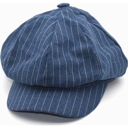 New Ladies Cotton And Linen Octagonal Hat Female Spring And Autumn Leisure British Beret Wool Female Hat Detective Hat C6