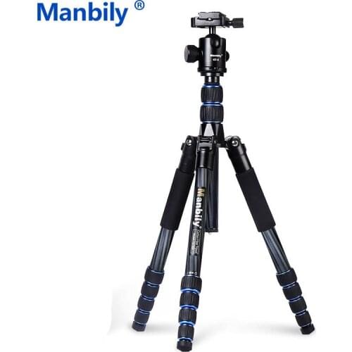Manbily CZ302 Carbon Fiber Tripod with KF-0 Ball Head Professional Portable Reflexed Tripod Monopod Travel DV DSLR Camera Stand