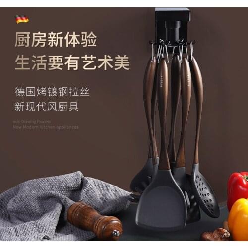 Silica gel shovel non-stick pan spoon household high temperature strainer soup spoon kitchenware spatula set