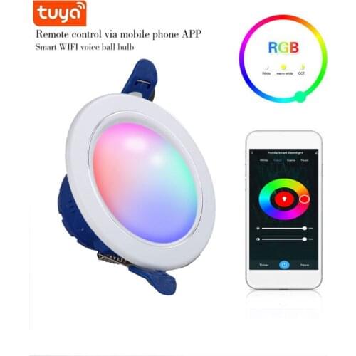 LED Smart Downlight 6/10W RGBCW Recessed Ceiling Lamp Voice Control Indoor Lighting LED Ceiling Spotlight Work With Alexa Google