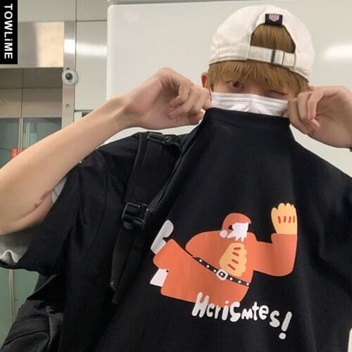 Japanese Streetwear Funny Anime Cartoon Print Short Sleeve T Shirts For Men 2021 Summer New Couple Cotton Casual Tops Tees