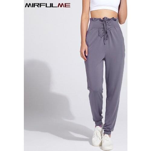 Women Loose Yoga Harem Pant High Waist Sport Leggings With Pocket Quick Dry Bandage Running Bloomers Girls Gym Workout Sweatpant