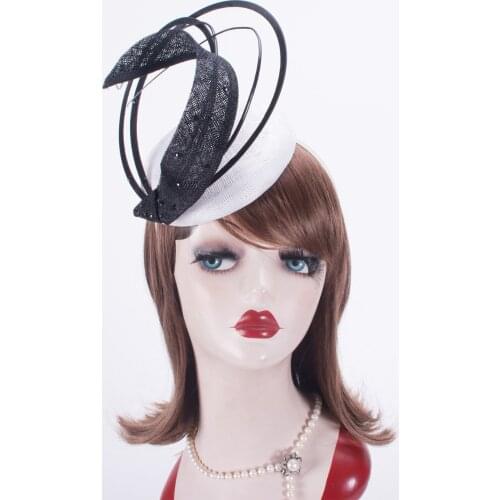 Womens Kentucky Derby Sinamay Fascinators Wedding Church Racing Hats Headband Headpiece T438