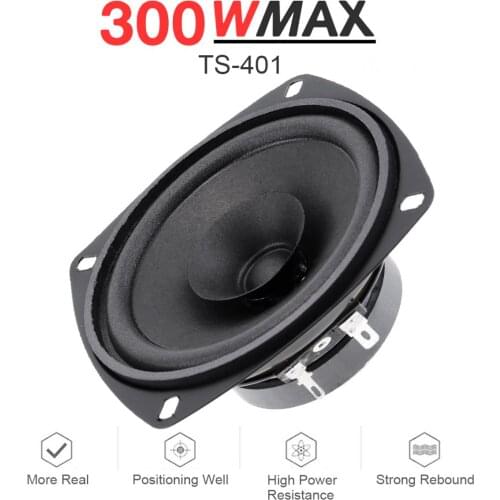 1 Piece 12V 4 Inch 300W Universal Car Coaxial Speaker Vehicle Door Auto Audio Music Stereo Full Range Frequency Hifi Speakers