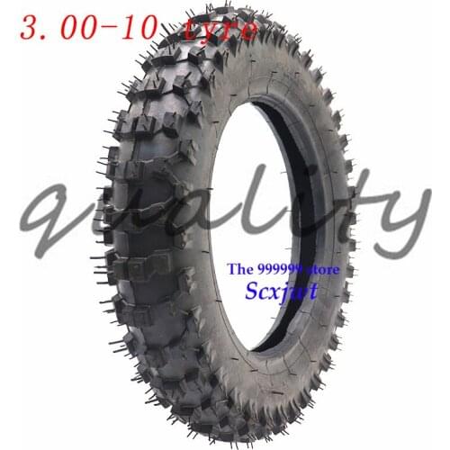 10 Inch 3.00-10 Rear Wheel Tire Outer Tyre Deep Teeth Dirt Pit Bike Off Road Motorcycle Use Guang Li CRF50 Apollo 80/100-10