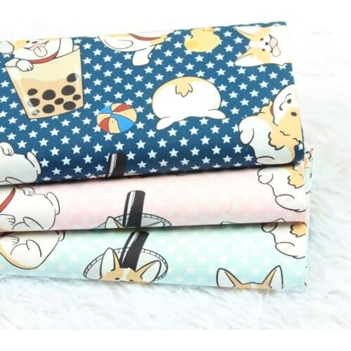 110cm*45cm Dog newborn cotton fabric DIY bedding apparel dress patchwork fabric kids handwork cotton cloth tecido