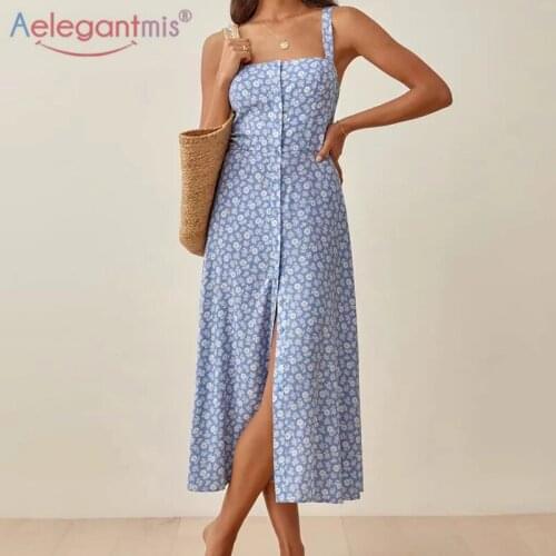 Aelegantmis Long Sleeve Summer Dresses