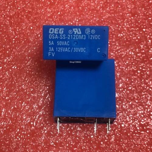 Free shipping lot (5pieces/lot) OSA-SS-212DM3 OSA-SH-224DM3 6PINS 5A 12VDC 24VDC Power Relay