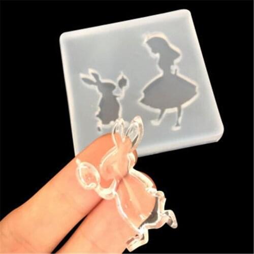 DIY girl rabbit silicone mold Fondant baking tool cake mould cake decorating tools Valentines Easter