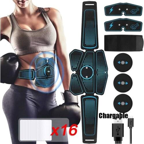 EMS Abdominal Muscle Stimulator Trainer USB Connect Abs Fitness Equipment Training Gear Muscles Electrostimulator Toner Massager