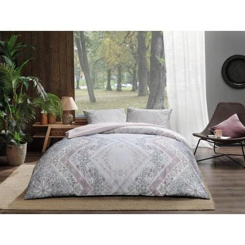 Crown Double Ranforce Duvet cover set Valeri Pink