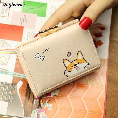 Wallets Women Cartoon Printed Mini Purse Kawaii Simple Womens Money Bag Fashion PU Leather Foldable Card Holder Korean Style New