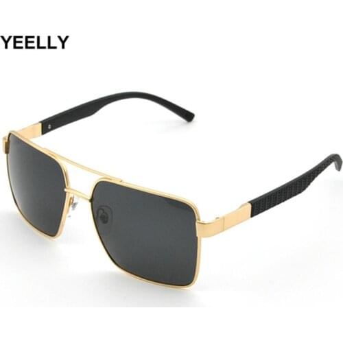 YEELLY Brand Design Men Polarized Sunglasses Use High Quality Metal and TR Material Anti-glare Fashion Trend Wild Eyewear JM0001