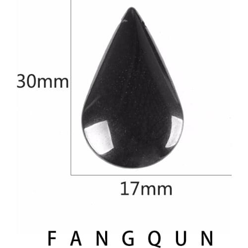 Natural stone Hematite Water drop Pendant 30*17mm Non-Magnetic Bead Charm Jewelry DIY Necklace making accessories For Women Men