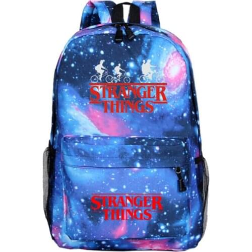 Stranger Things Galaxy Space Backpack Fashion Daily Bags Laptop Backpack School Bags for Teens Boys Girls Casual Travel Mochila