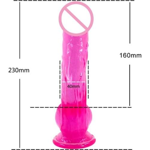 50LF 9.05 Inch Realistic Dildo Body-Safe Material Lifelike with Strong Suction Cup for Hands-free Play