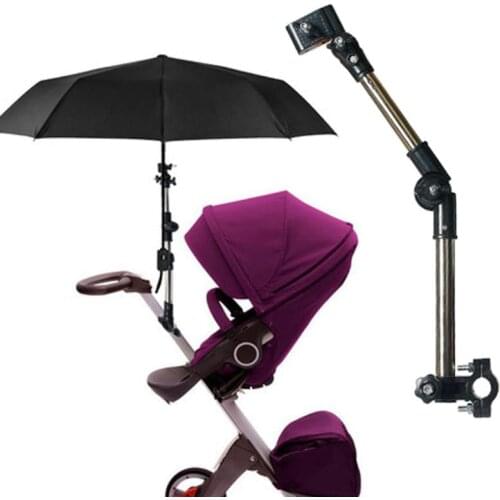 Adjustable Mount Stand Baby Stroller Accessories Baby Stroller Umbrella Holder Multiused Wheelchair Parasol Shelf Bike Connector