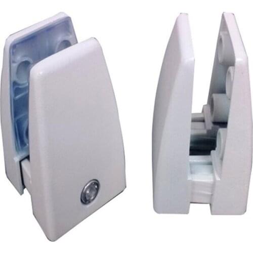 Aluminum Alloy Vertical Screen Clip Glass Clamps Bracket White Office Desk Desktop Station Baffle Clip Folder Glass Holder Clamp