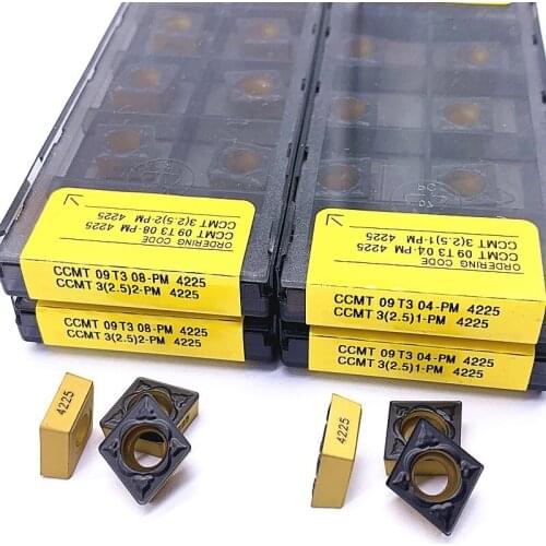 High quality Carbide Tools CCMT09T304 CCMT09T308 PM 4225 Internal Turning Tools CCMT 09T304 Hard Alloy Lathe Tool turning insert