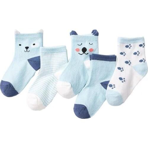 5Pairs/lot 0-6Y Infant Baby Socks Baby Socks for Girls Cotton Mesh Cute Newborn Boy Toddler Socks Baby Clothes Accessories