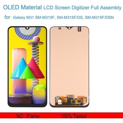LCD Screen and Digitizer Full Assembly with Frame for Samsung Galaxy M31 SM-M315 Free Tools