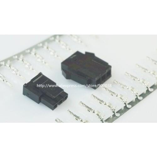 10set Micro-Fit 3.0 mm connector 1x3 Pin Plug Housing Panel Mount Ears Receptacle Housing Single Row terminal female and male