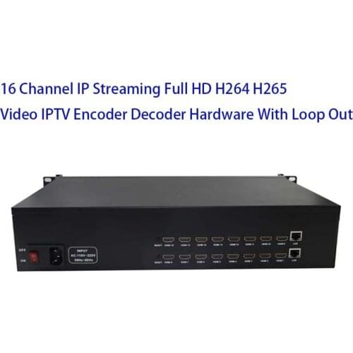 Manufacturer Pricing 16 Channel IP Streaming Full HD H264 H265 Video IPTV Encoder Decoder Hardware With Loop Out