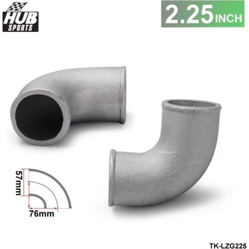 2.25" Cast Aluminium Elbow Pipe 90 Degree Intercooler Turbo Tight Bend For Toyota rav4 HU-LZG225