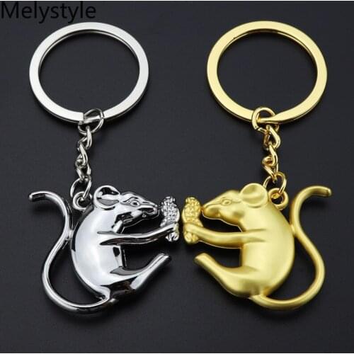 2019 Key Chain Hot Sale Mouse Keychain For Lovers Alloy Fashion Trinket Ring For Car Key Chain The New Year Gift