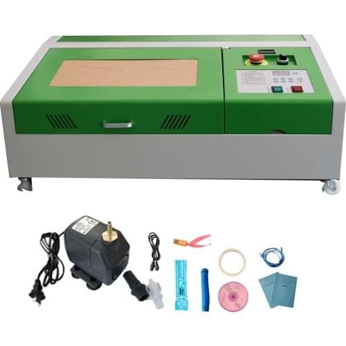 40W CO2 Laser Cutter Laser Engraving Machine for Metal 300x200mm Laser Engraver Protable + 4 Wheels