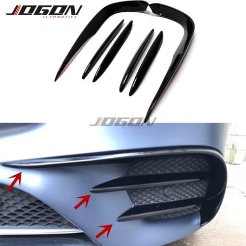 6pcs Front Bumper Splitter Vent Flaps Lip Fog Light Trim For Mercedes Benz W213 E63 Coupe Sport 2017 2018 2019