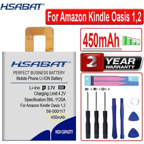 HSABAT 450mAh 58-000117 Battery for Amazon Kindle Oasis 1,2 e-Book Oasis1,Oasis2,osics3,KO1,KO2