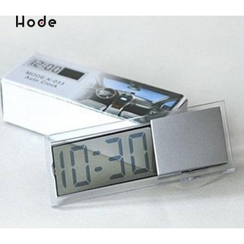 Automobile Car Clock Sucker Type Clock Transparent LCD Digital Time clock
