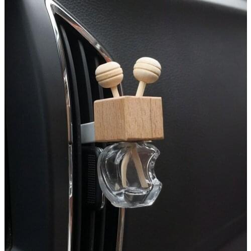 Car perfume bottle Automobile air conditioner perfume clip Empty glass bottle auto air freshener for Lady car Ornaments