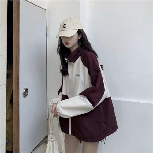 Baseball Jacket Harajuku Casual Fashion Womens Spring Jacket College Womens Clothing 2021 Vintage Womens Windbreaker Zipper