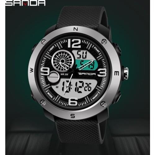 SANDA 762 NEW Sports Mens Watches Top Brand Luxury Military Quartz Watch Men Waterproof S Shock Clock relogio masculino