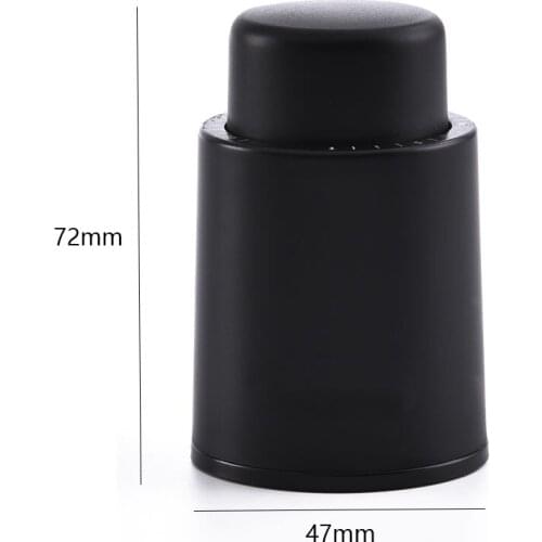 Black ABS Vacuum Wine Bottle Stopper Sealed Storage Vacuum Memory Wine Corks Bar Tools Wine Stopper Push Style