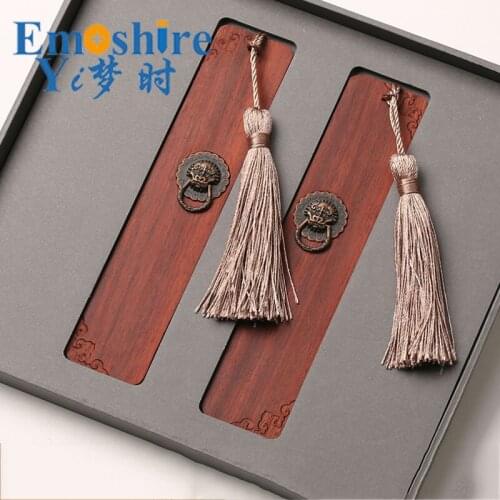 Wooden Bookmarks Creative Redwood Bookmark Set Gift Retro Graduation Gifts Wood Bookmarks Customized M065