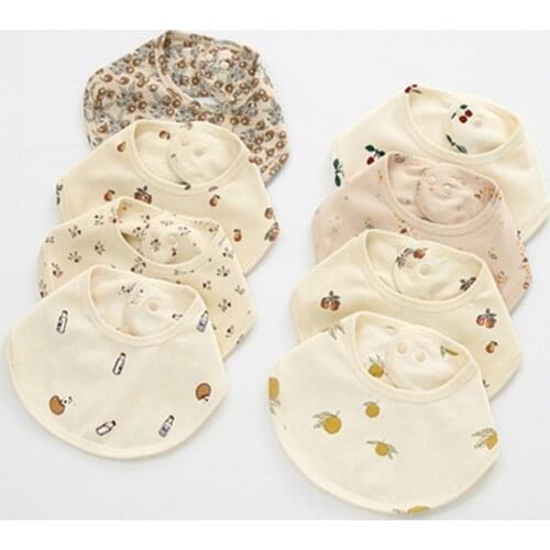 Double Layers Cotton Baby Feeding Bibs Cute Cartoon Printed Newborn Burp Cloth Saliva Towel Scarf for Baby Stuff Shower Gifts