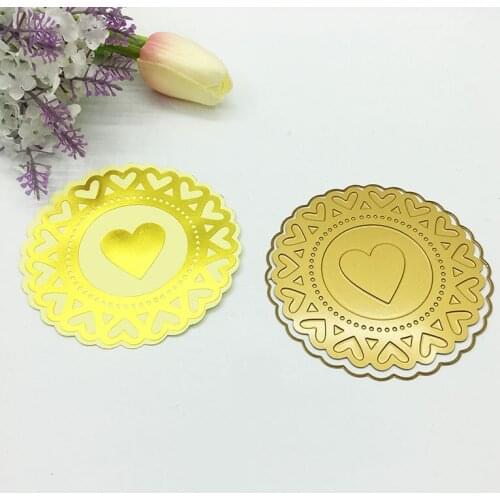 Julyarts Circle Heart Hot Foil Plate Metal Cutting Die For Scrapbooking Stencils Stamping Photo Album Card Die Cut Craft Dies