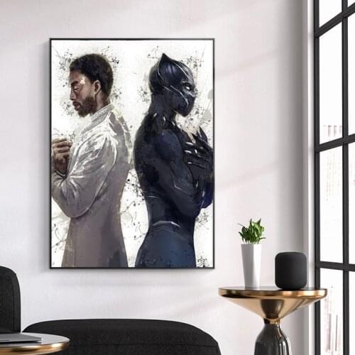 Marvel Superhero Black Panther Canvas Painting Marvel Posters and Prints Wall Art Picture For Living Room Home Decor Frameless